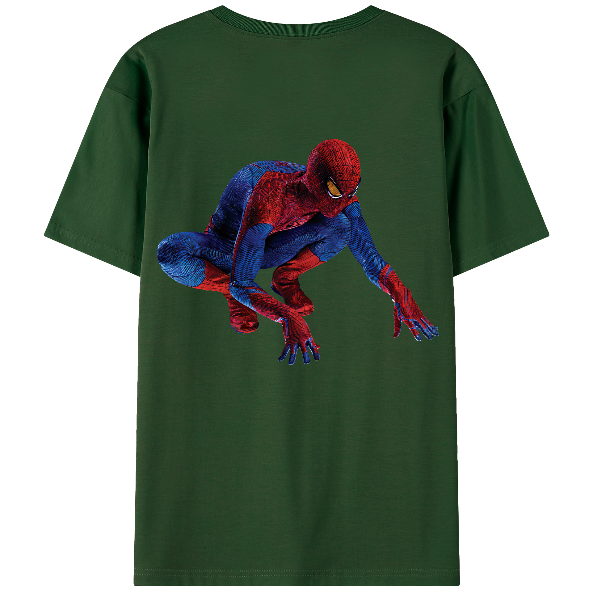 Spider Man スパイダーマン 綿100％半袖Tシャツ（背面プリント）